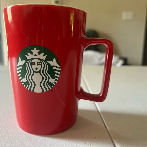 Starbucks Other - Starbucks 2021 Red Square Handle Mermaid Logo Coffee Mug Christmas